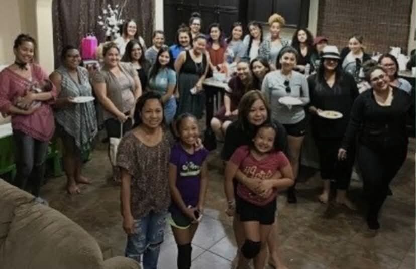 Women and children gathered together at one of Rachel's Las Vegas women's Bible study gatherings